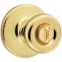 Kwikset Tylo Polished Brass Bed/Bath Door Knob with Lock