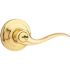 Kwikset Tustin Polished Brass Entry Door Handle Featuring SmartKey Security