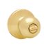 Kwikset Polo Polished Brass Bed/Bath Door Knob