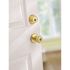Kwikset Tylo Polished Brass Door Knob Combo Pack with Microban Antimicrobial Technology