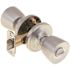 Kwikset Abbey Satin Chrome Bed/Bath Door Knob with Lock