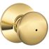 Schlage Plymouth Bright Brass Privacy Bed/Bath Door Knob