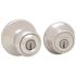 Kwikset Polo Satin Nickel Single Cylinder Entry Door Knob Lock Deadbolt Combo Pack with Microban Antimicrobial Technology