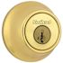 Kwikset 660 Polished Brass Single Cylinder Deadbolt Featuring SmartKey Security with Microban Antimicrobial Technology