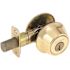Kwikset 660 Polished Brass Single Cylinder Deadbolt Featuring SmartKey Security with Microban Antimicrobial Technology