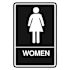 HY-KO 6 in. x 9 in. Braille ADA Approved Women's Restroom Sign