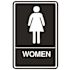 HY-KO 6 in. x 9 in. Braille ADA Approved Women's Restroom Sign