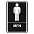 HY-KO 6 in. x 9 in. Braille ADA Approved Men's Restroom Sign