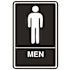HY-KO 6 in. x 9 in. Braille ADA Approved Men's Restroom Sign