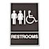 HY-KO 6 in. x 9 in. Plastic Braille Restrooms/Wheelchair Sign
