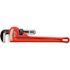 14 in. Straight Pipe Wrench for Heavy-Duty Plumbing, Sturdy Plumbing Pipe Tool with Self Cleaning Threads and Hook Jaws