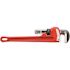 14 in. Straight Pipe Wrench for Heavy-Duty Plumbing, Sturdy Plumbing Pipe Tool with Self Cleaning Threads and Hook Jaws
