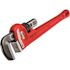 18 in. Straight Pipe Wrench for Heavy-Duty Plumbing, Sturdy Plumbing Pipe Tool with Self Cleaning Threads and Hook Jaws