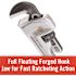 RIDGID 24 in. Aluminum Straight Pipe Wrench for Plumbing, Sturdy Plumbing Pipe Tool with Self Cleaning Threads and Hook Jaws