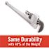 RIDGID 24 in. Aluminum Straight Pipe Wrench for Plumbing, Sturdy Plumbing Pipe Tool with Self Cleaning Threads and Hook Jaws