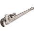 RIDGID 24 in. Aluminum Straight Pipe Wrench for Plumbing, Sturdy Plumbing Pipe Tool with Self Cleaning Threads and Hook Jaws