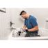 RIDGID Kwik-Spin+ Â¼ in. x 25 ft. Drain Cleaning Snake Auger with Autofeed Trigger for Kitchen/Bath Sinks and Tubs/Showers