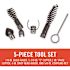 K-45AF-5 Drain Cleaning Autofeed Snake Auger Machine with C-1 5/16 in. x 25 ft. Inner Core Cable, Gloves + 5 Pc Tool Set