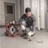 RIDGID K-400 Drain Cleaning Snake Auger 120-Volt Drum Machine with C-32IW 3/8 in. x 75 ft. Cable + 4-Piece Tool Set & Gloves