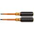 Klein Tools Screwdriver Set, 1000V Insulated Slotted and Phillips, 2-Piece