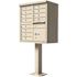Florence USPS Delivery Pedestal Mounted vital Cluster Box Unit with 12 Mailboxes, 1 Parcel Locker in Sandstone