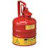Justrite Mfg TYPE 1 RED STEEL SAFETY CAN FOR FLAMMABLES 5 GALLON