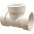 NIBCO 2 in. PVC DWV Hub x Hub x FIPT Test Tee Fitting