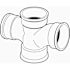 NIBCO 1-1/2 in. PVC DWV All Hub Double Sanitary Tee
