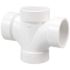 NIBCO 4 in. x 4 in. x 3 in. x 3 in. PVC DWV Double Hub Sanitary Tee Fitting