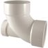 NIBCO 3 in. x 3 in. x 2 in. PVC DWV 90-Degree Hub x Hub x Hub Elbow with Low-Heel Inlet