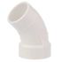 NIBCO 1-1/2 in. PVC DWV 45-Degree Spigot x Hub Street Elbow