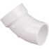 NIBCO 3 in. PVC DWV 45-Degree Spigot x Hub Street Elbow