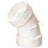 NIBCO 1-1/2 in. PVC DWV 45-Degree Hub x Hub Elbow Fitting