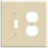 Leviton 2-Gang Ivory 1-Toggle / 1-Duplex Outlet/Receptacle Plastic Standard Wall Plate (1-Pack) 86105
