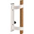 Anvil Mark Patio door Mortise Style handle, Black Diecast with wood handle.