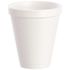 DART J Cup 12 oz. Insulated Foam Cup, White (1000 per Case)