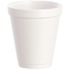 DART J Cup 8 oz. Insulated Foam Cup, White (1000 per Case)