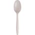 DIXIE Medium-Weight White Disposable Polypropylene Plastic Teaspoons,Individually Wrapped, Utensils(1000 per Case)