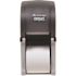 Compact Translucent Smoke Vertical Double Roll Coreless Toilet Paper Dispenser (1-Case)