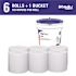 WYPALL WetTask System Prep Wipers for Bleach, Disinfectants and Sanitizers (6-Rolls/Case, 90-Sheets/Roll)