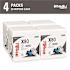 WYPALL X80 Heavy Duty Cloths Quarterfold, Extended Use Towels, White (50-Sheets/Pack, 4-Packs/Case)