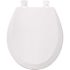 BEMIS Round Enameled Wood Closed Front Toilet Seat in White Removes for Easy Cleaning