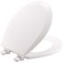 BEMIS Round Enameled Wood Closed Front Toilet Seat in White Removes for Easy Cleaning