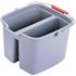 Rubbermaid Commercial Products Brute 17 qt. Gray Double Mop Pail