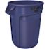 Rubbermaid Commercial Products Brute 32 Gal. Blue Open Top Round Trash Can