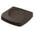 Rubbermaid Commercial Products Untouchable 23 Gal. Black Square Trash Can Swing Top Lid