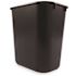 Rubbermaid Commercial Products 3.25 Gal. Black Rectangular Trash Can