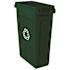 Rubbermaid Commercial Products Slim Jim 23 Gal. Green Recycling Bin with Venting Channels