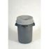 Rubbermaid Commercial Products Brute 32 Gal. Grey Round Trash Can Funnel Top Lid