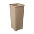 Rubbermaid Commercial Products Untouchable 23 Gal. Beige Square Trash Can